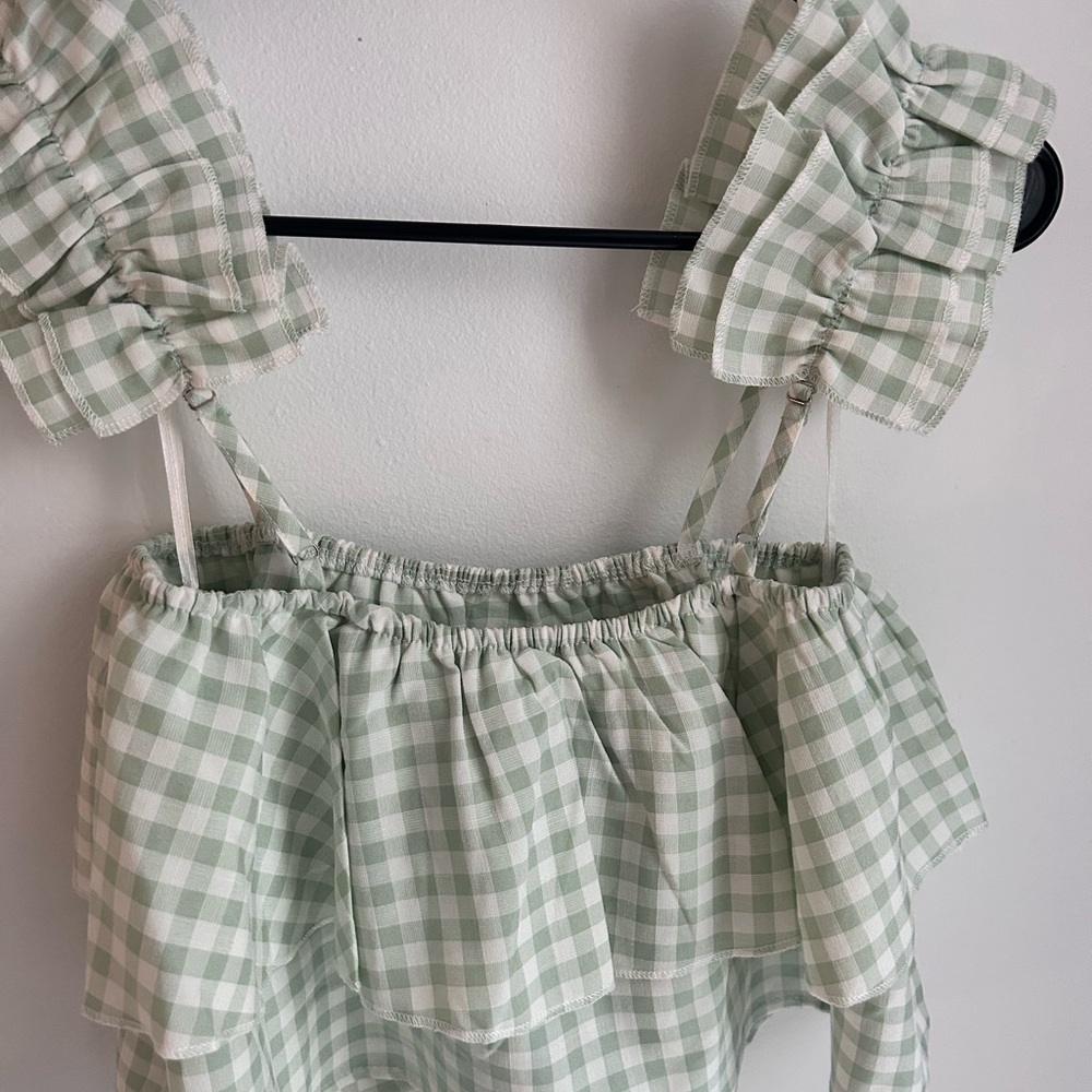 Petal & Pip gingham crop top. US Size 4